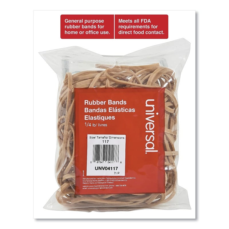 Universal 04117 Rubber Bands, Size 117, 7 x 1/8, 1/4lb Pack (Pack of 50 Bands) - Image 3